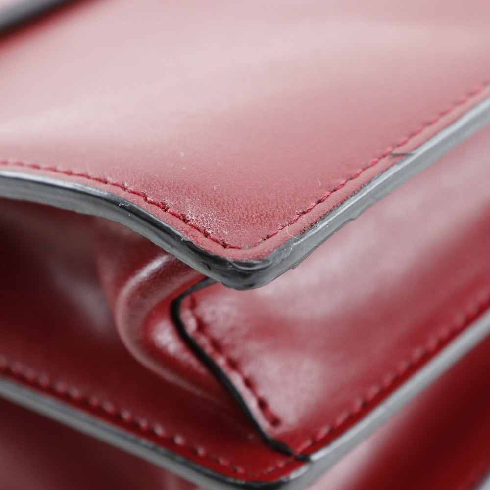 Fendi Mini Kan I Shoulder Bag Red Leather