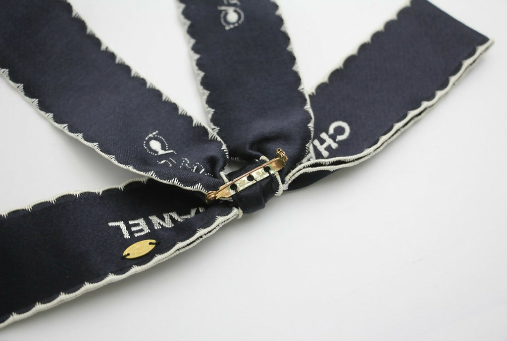 Chanel Vintage 1981-85 Silk Bow Long Ribbon Brooch