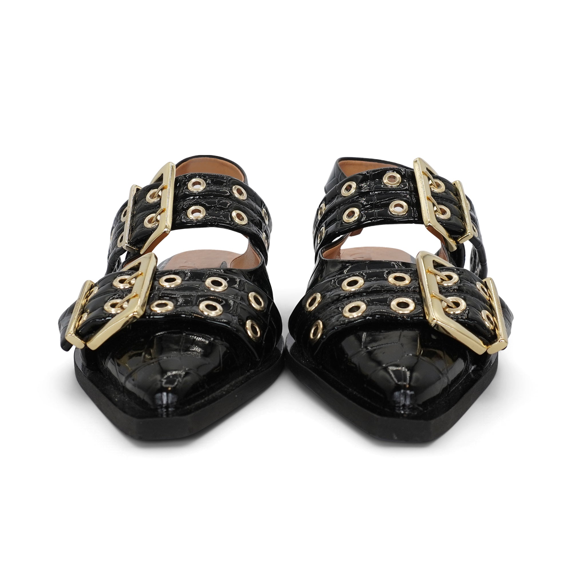 Ganni Slingback Buckle Flats - Women's 39