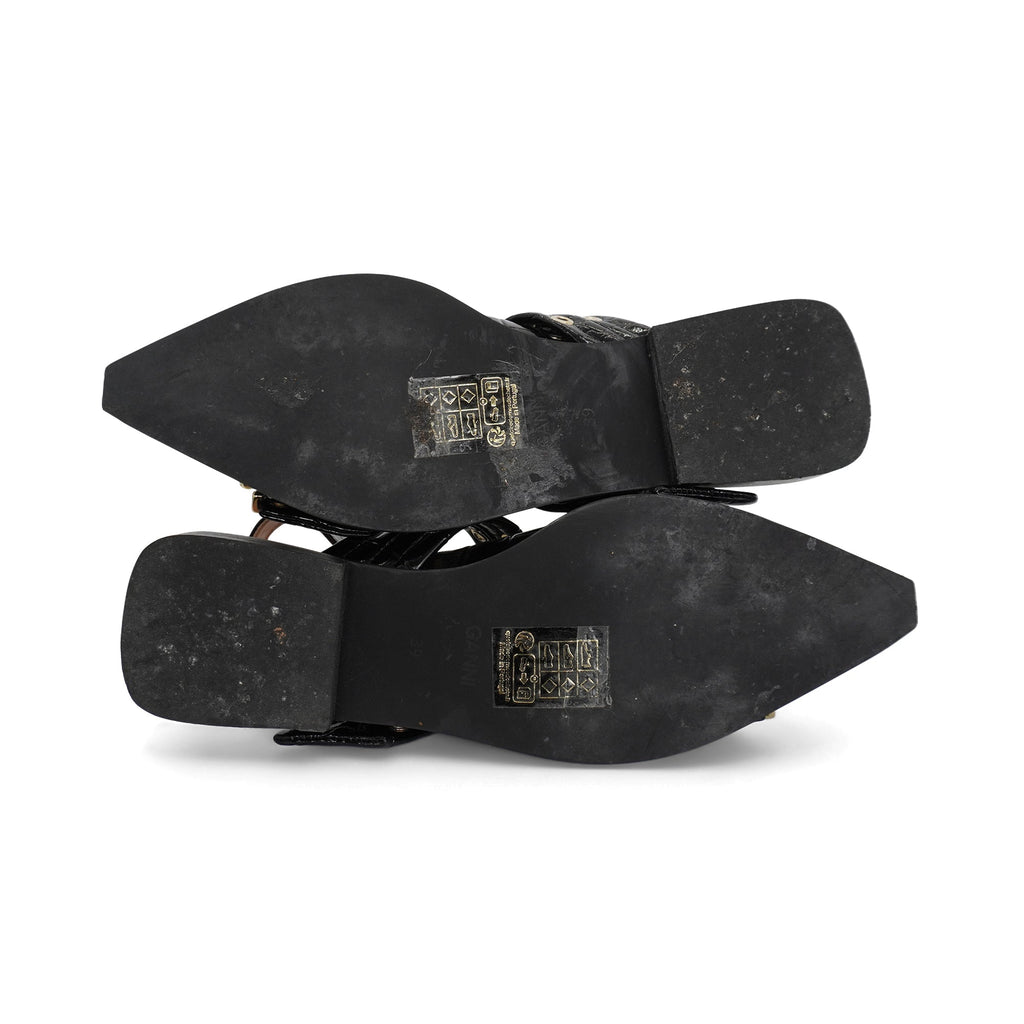 Ganni Slingback Buckle Flats - Women's 39