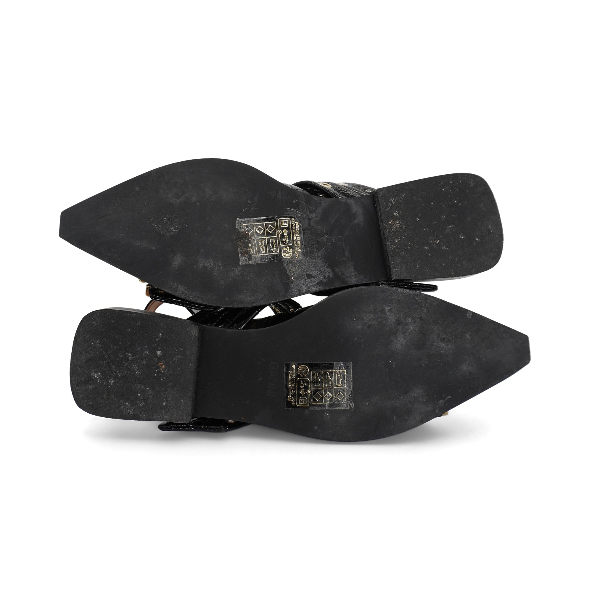Ganni Slingback Buckle Flats - Women's 39