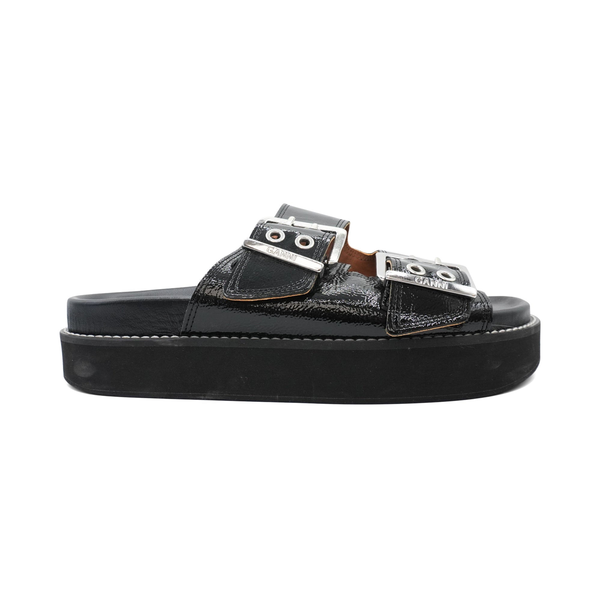 Ganni Buckle Slides - Women's 39