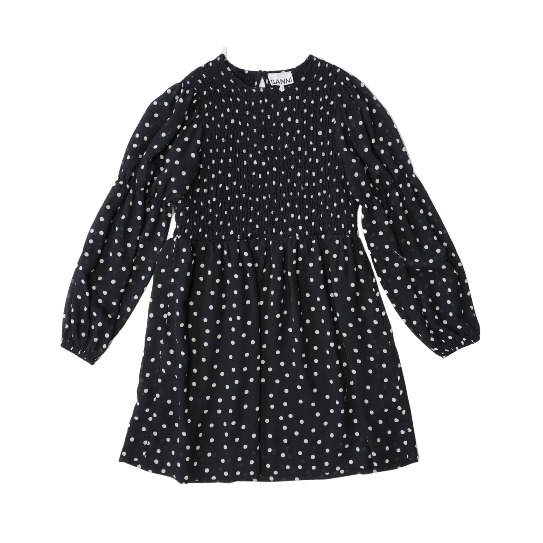 Ganni 'Smocked' Mini Dress - Women's 32