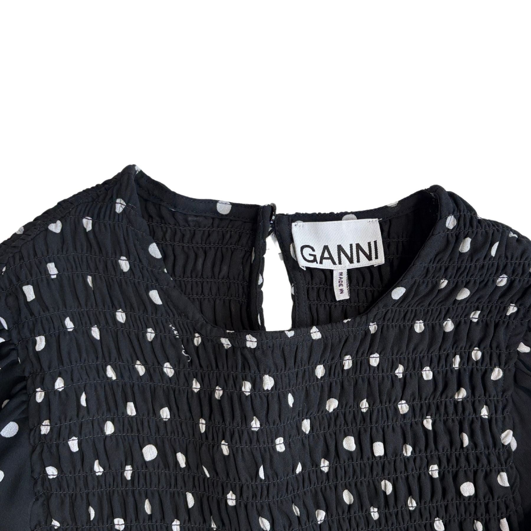 Ganni 'Smocked' Mini Dress - Women's 32