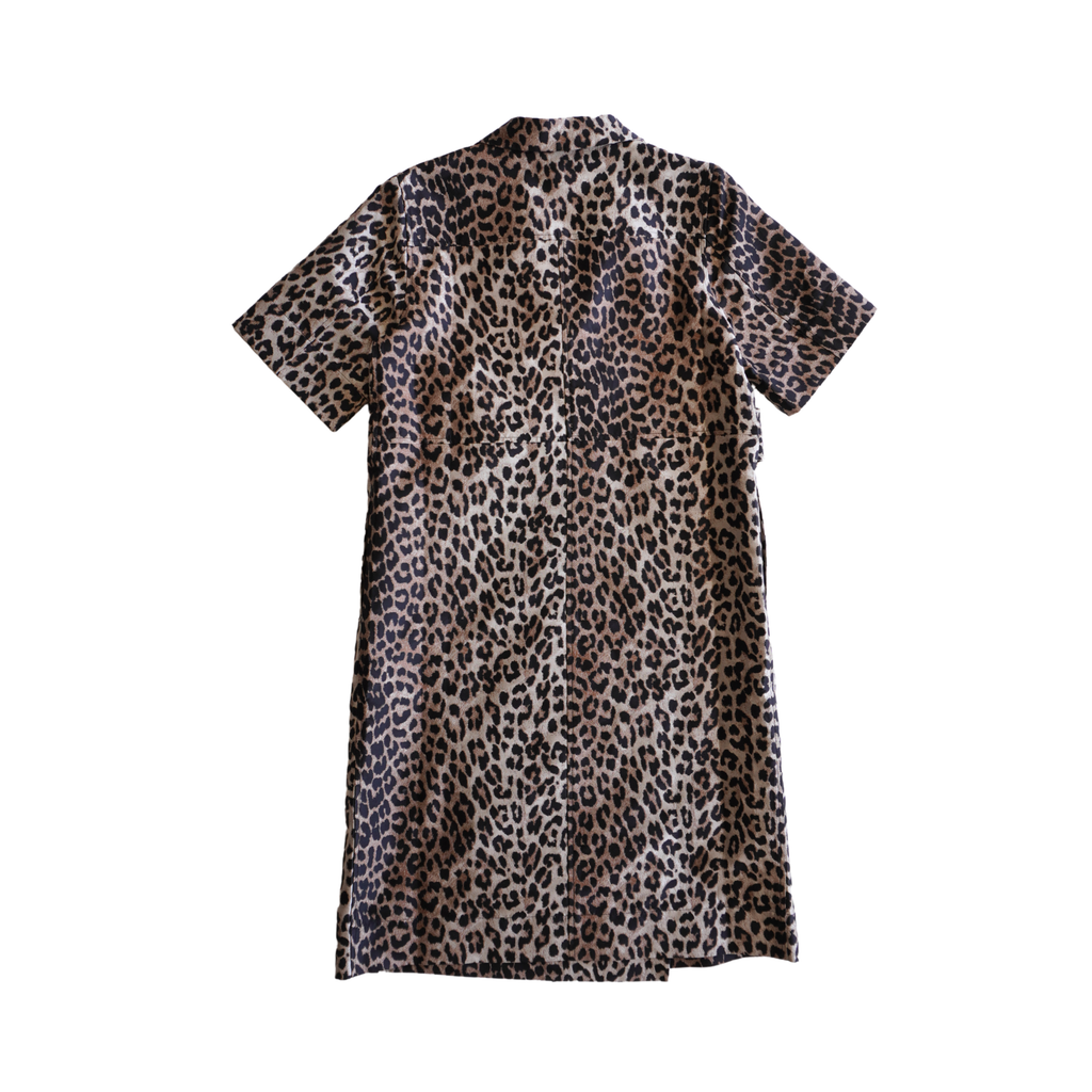 Ganni Leopard Wrap Dress - Women's 36