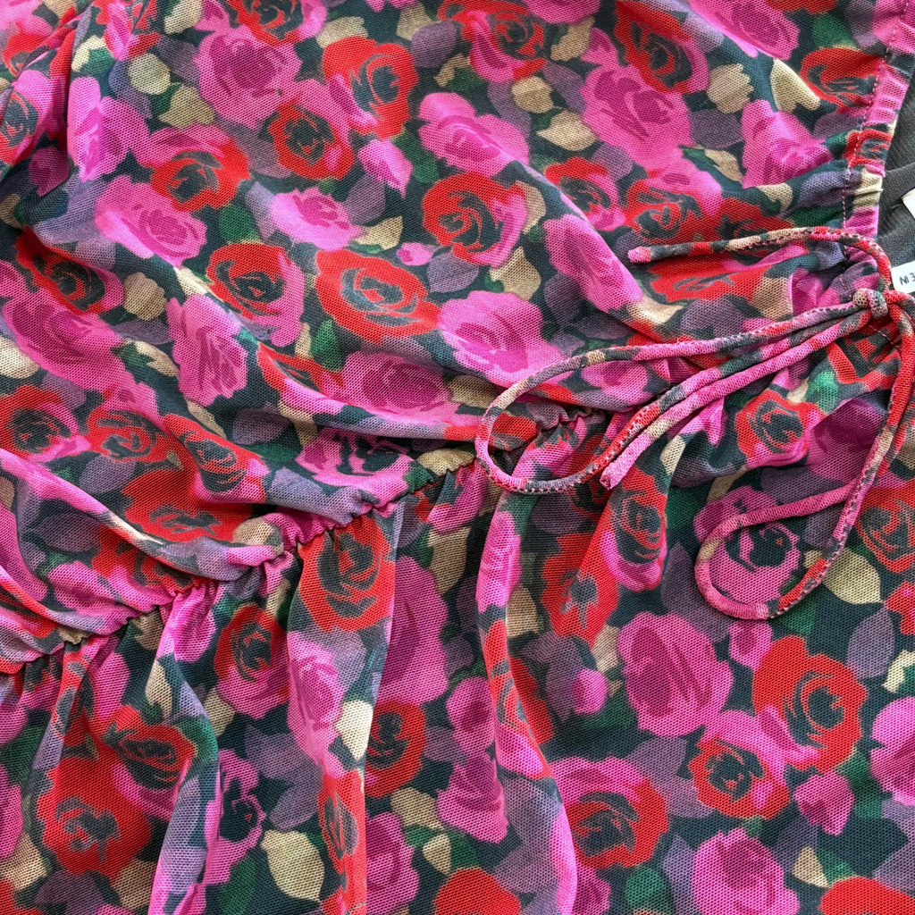 Ganni Ruched Floral Dress - Women's 38