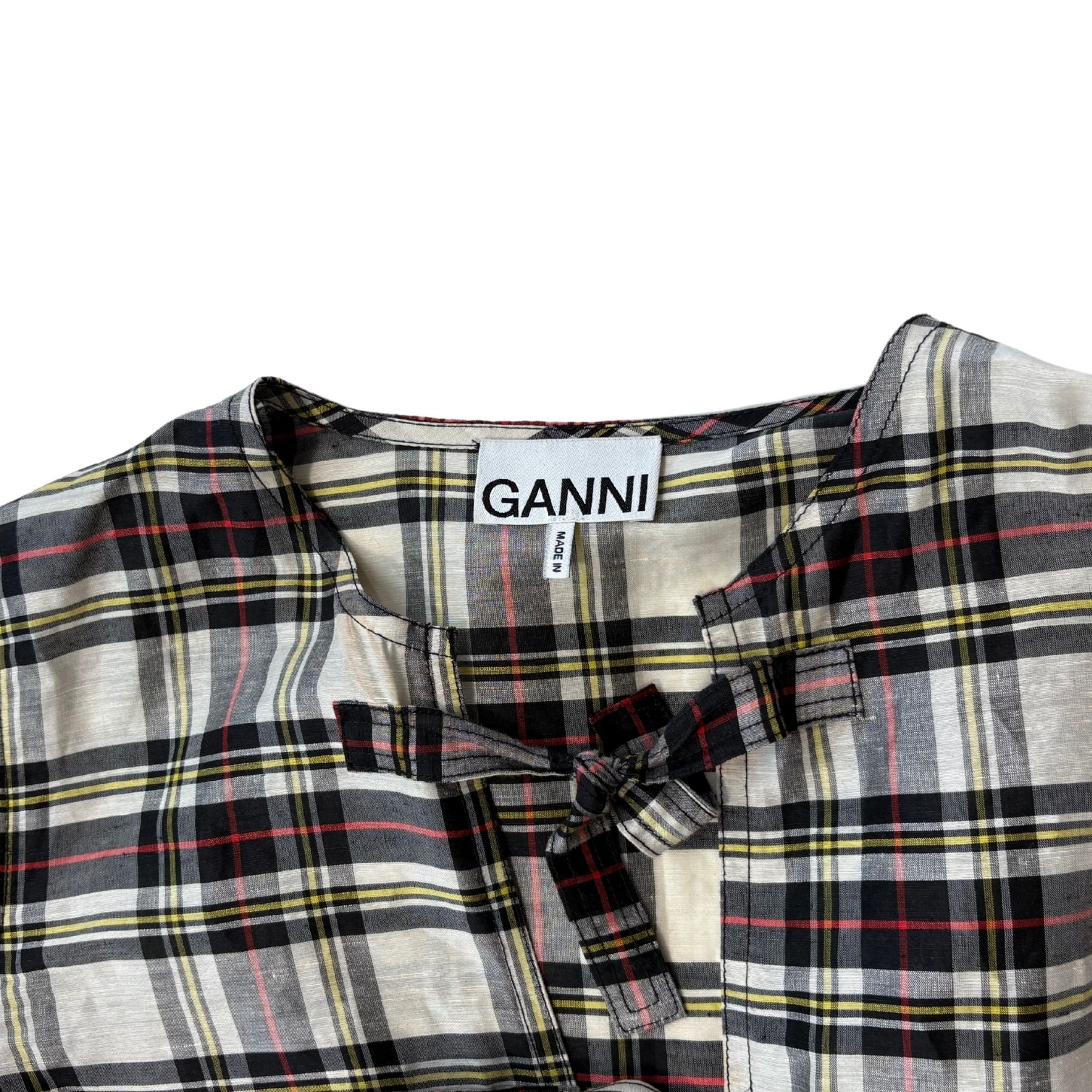 Ganni 'Babydoll Ribbon' Dress - Women's 34