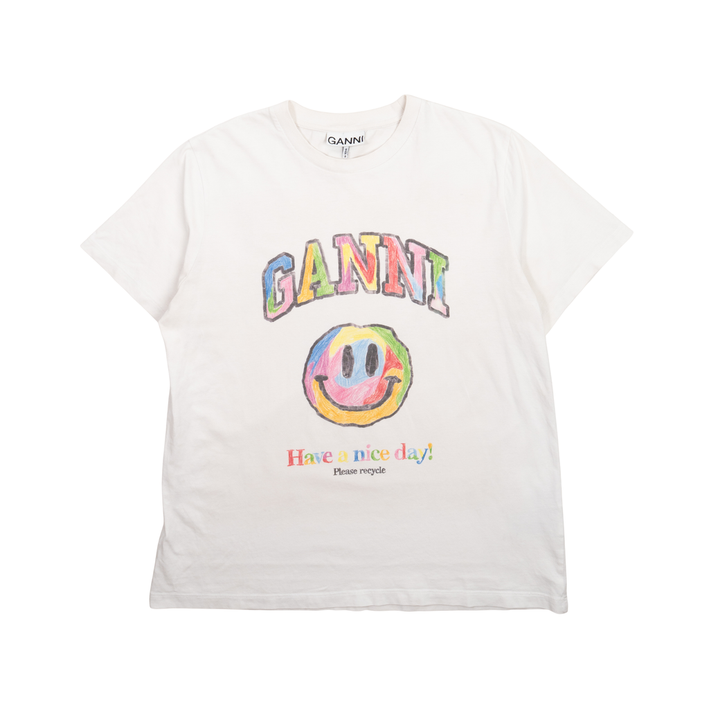 Ganni 'Rainbow Smiley' T-Shirt - Women's S