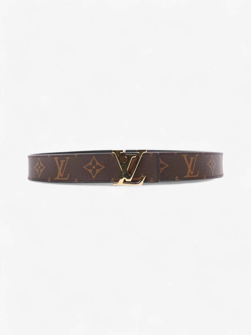 Louis Vuitton LV Initiales Reversible Belt Monogram / Black / Gold Canvas 85cm / 34"