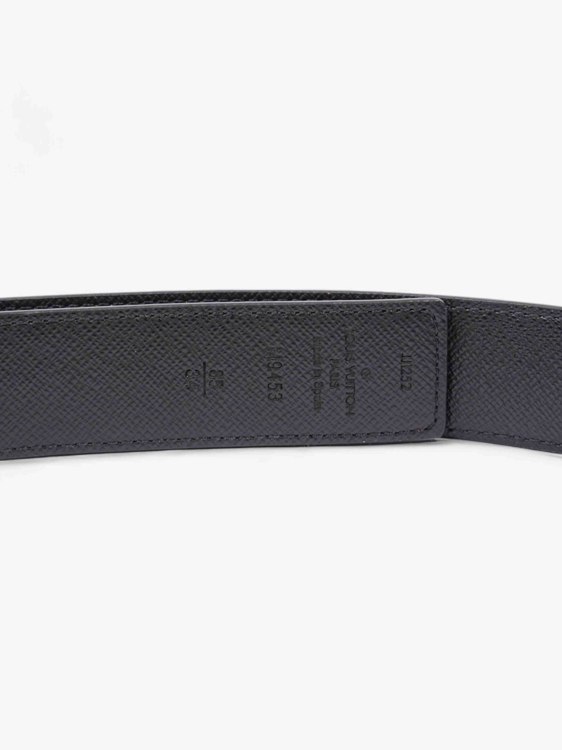 Louis Vuitton LV Initiales Reversible Belt Monogram / Black / Gold Canvas 85cm / 34"