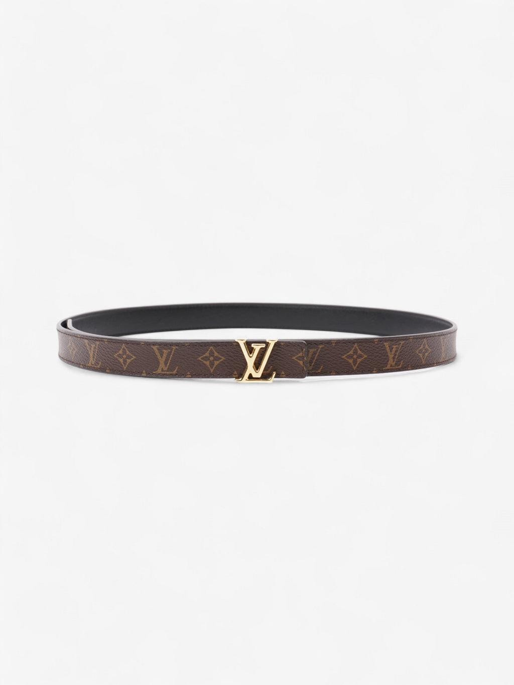 Louis Vuitton LV Initiales Reversible Belt Monogram / Black / Gold Canvas 85cm / 34"