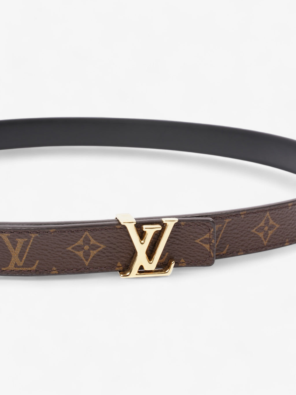 Louis Vuitton LV Initiales Reversible Belt Monogram / Black / Gold Canvas 85cm / 34"