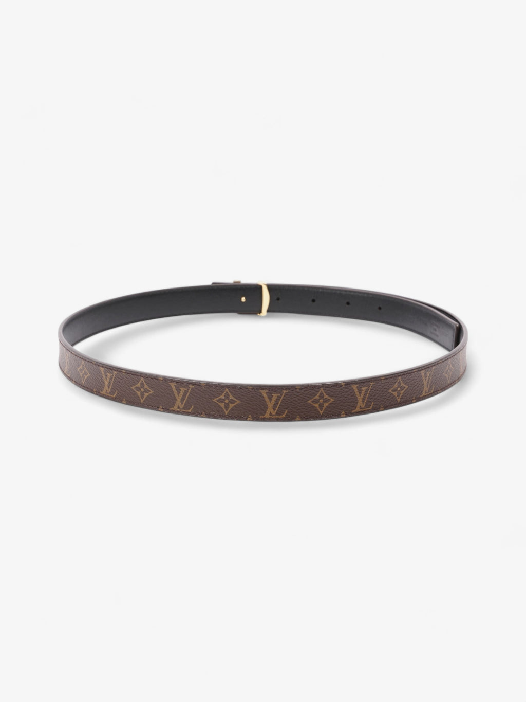Louis Vuitton LV Initiales Reversible Belt Monogram / Black / Gold Canvas 85cm / 34"