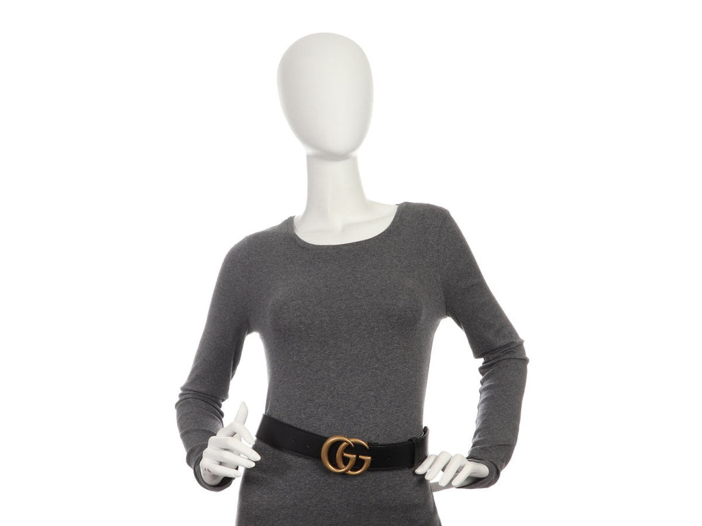 Gucci Black GG Marmont Belt