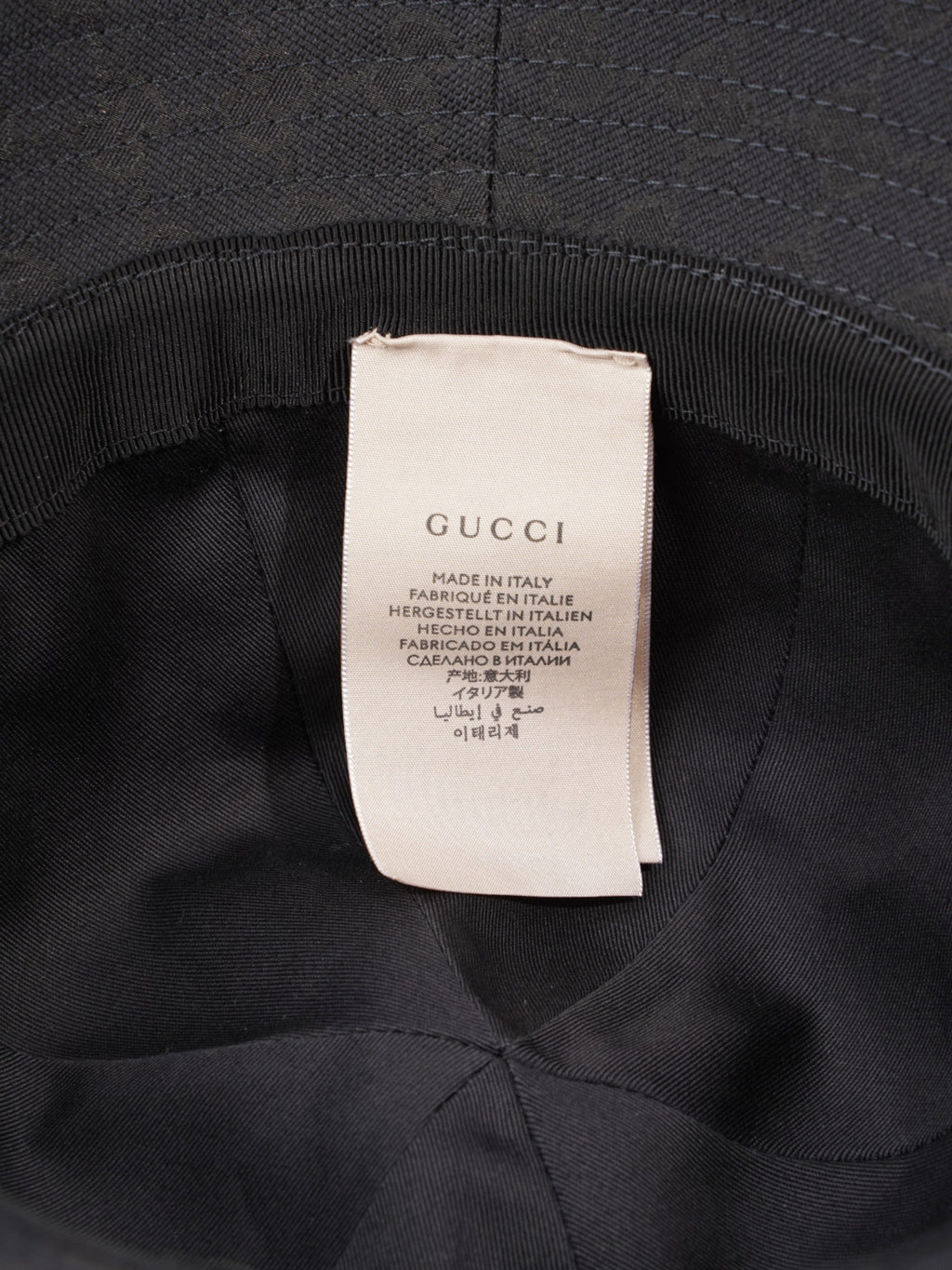 Gucci GG Sport Bucket Hat Black Canvas M