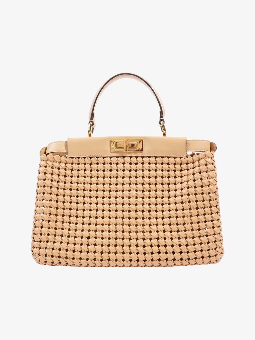 Fendi Peekaboo Tan Leather Medium
