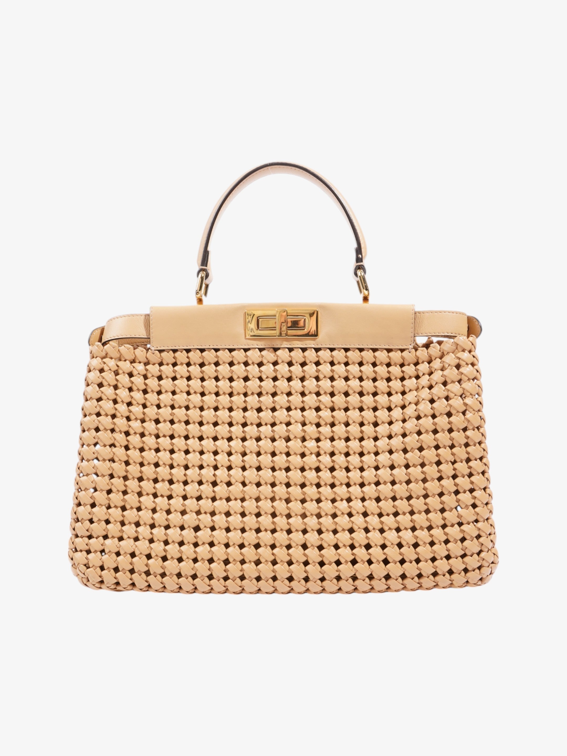 Fendi Peekaboo Tan Leather Medium