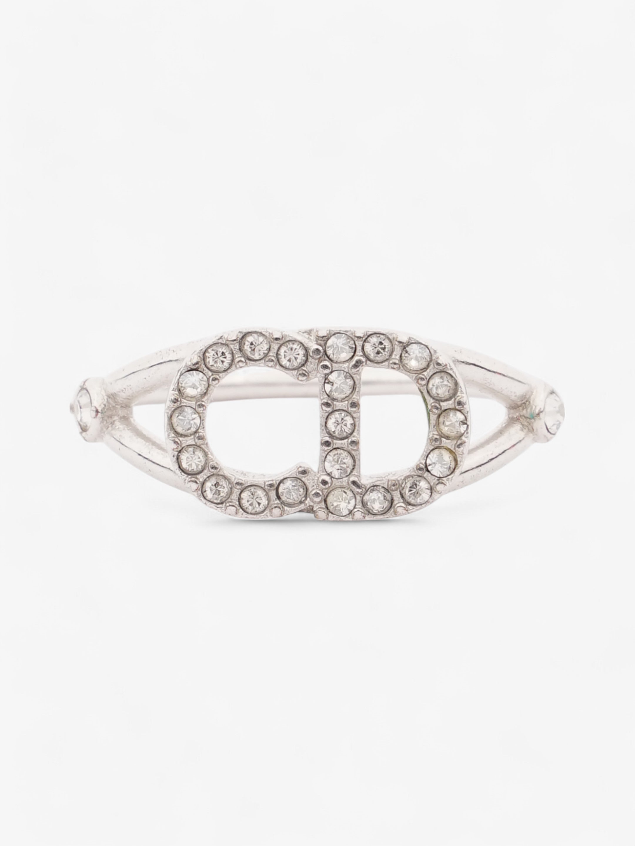 Christian Dior Clair D Lune Ring Silver Base Metal 50 (Circumference - 50mm)