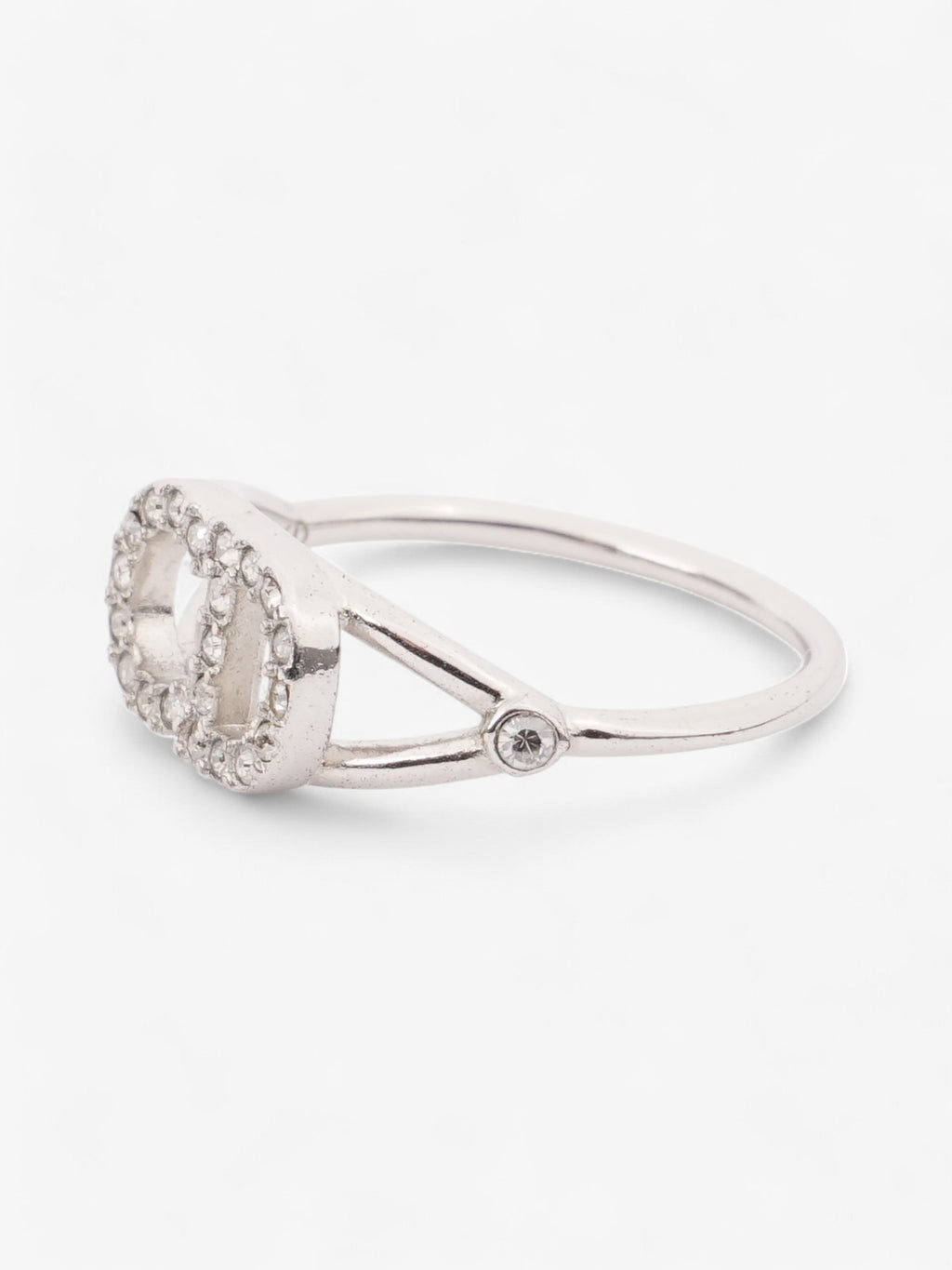 Christian Dior Clair D Lune Ring Silver Base Metal 50 (Circumference - 50mm)