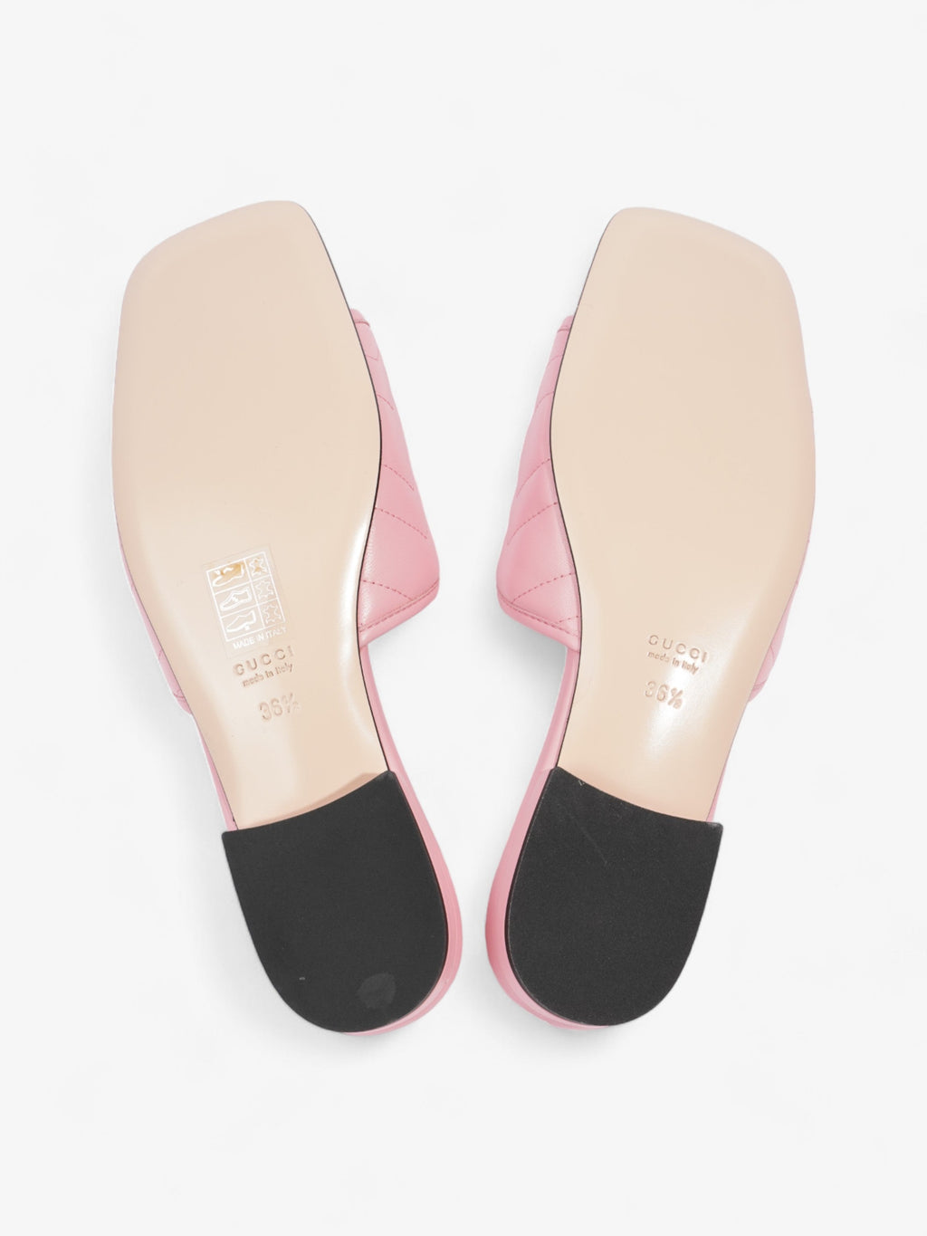 Gucci GG Marmont Slides Pink Matelasse Leather EU 36.5 UK 3.5