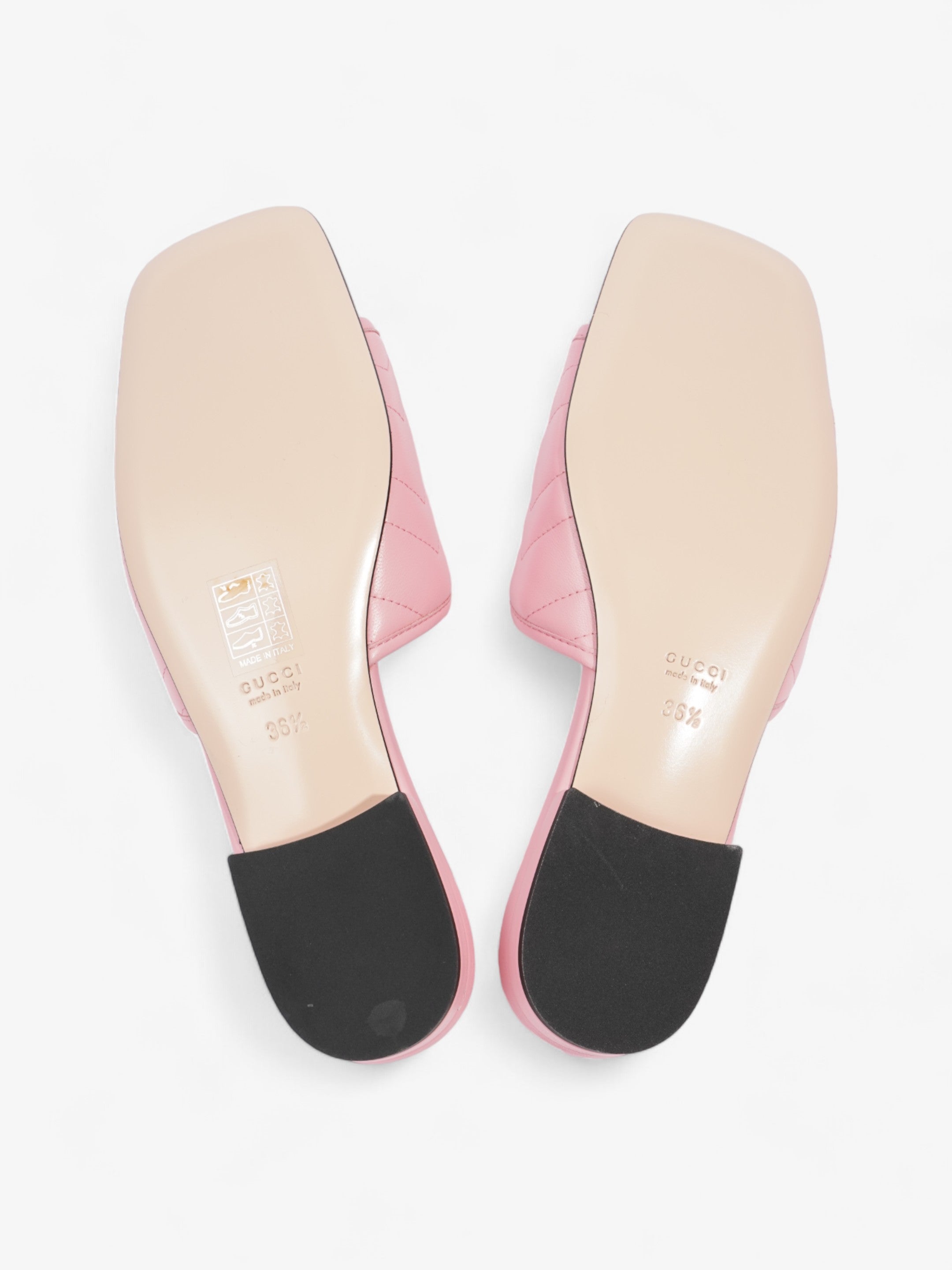 Gucci GG Marmont Slides Pink Matelasse Leather EU 36.5 UK 3.5