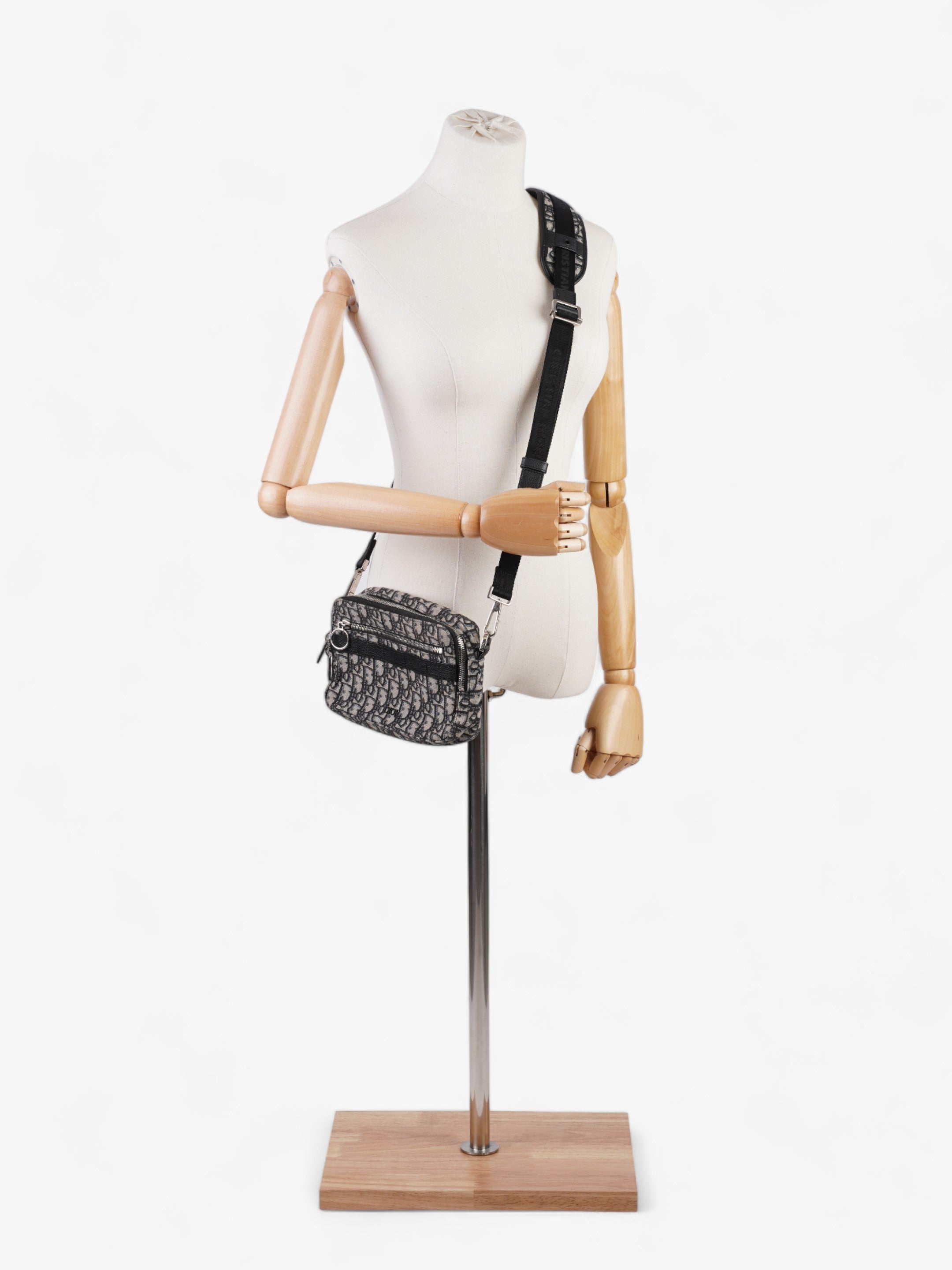 Christian Dior Safari Beige And Black Dior Oblique Canvas