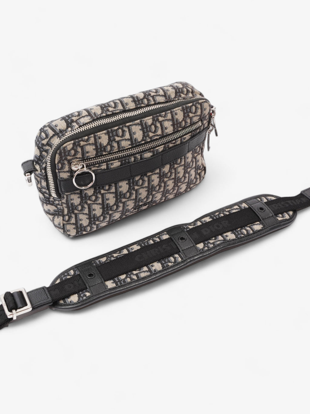 Christian Dior Safari Beige And Black Dior Oblique Canvas