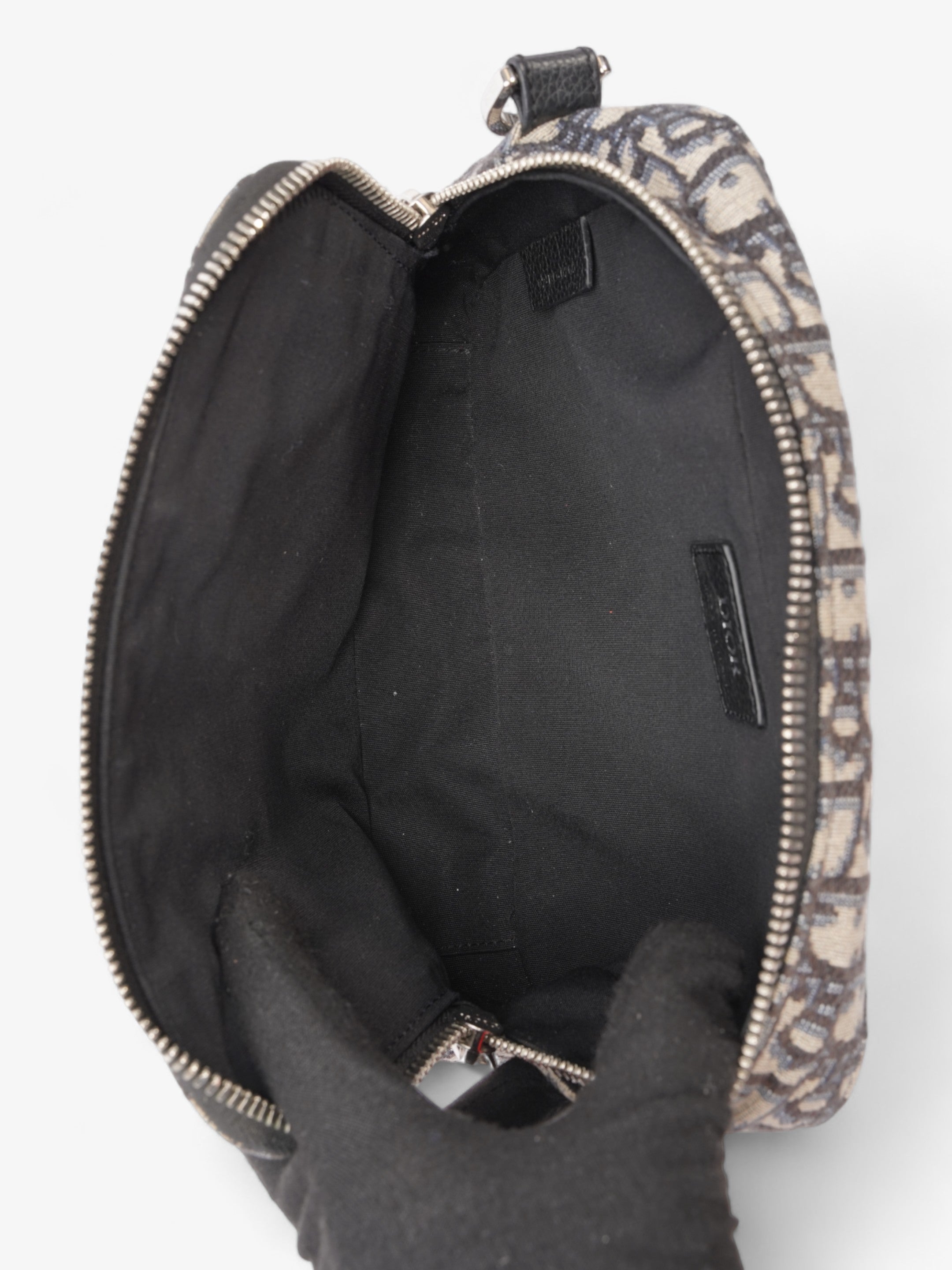 Christian Dior Safari Beige And Black Dior Oblique Canvas