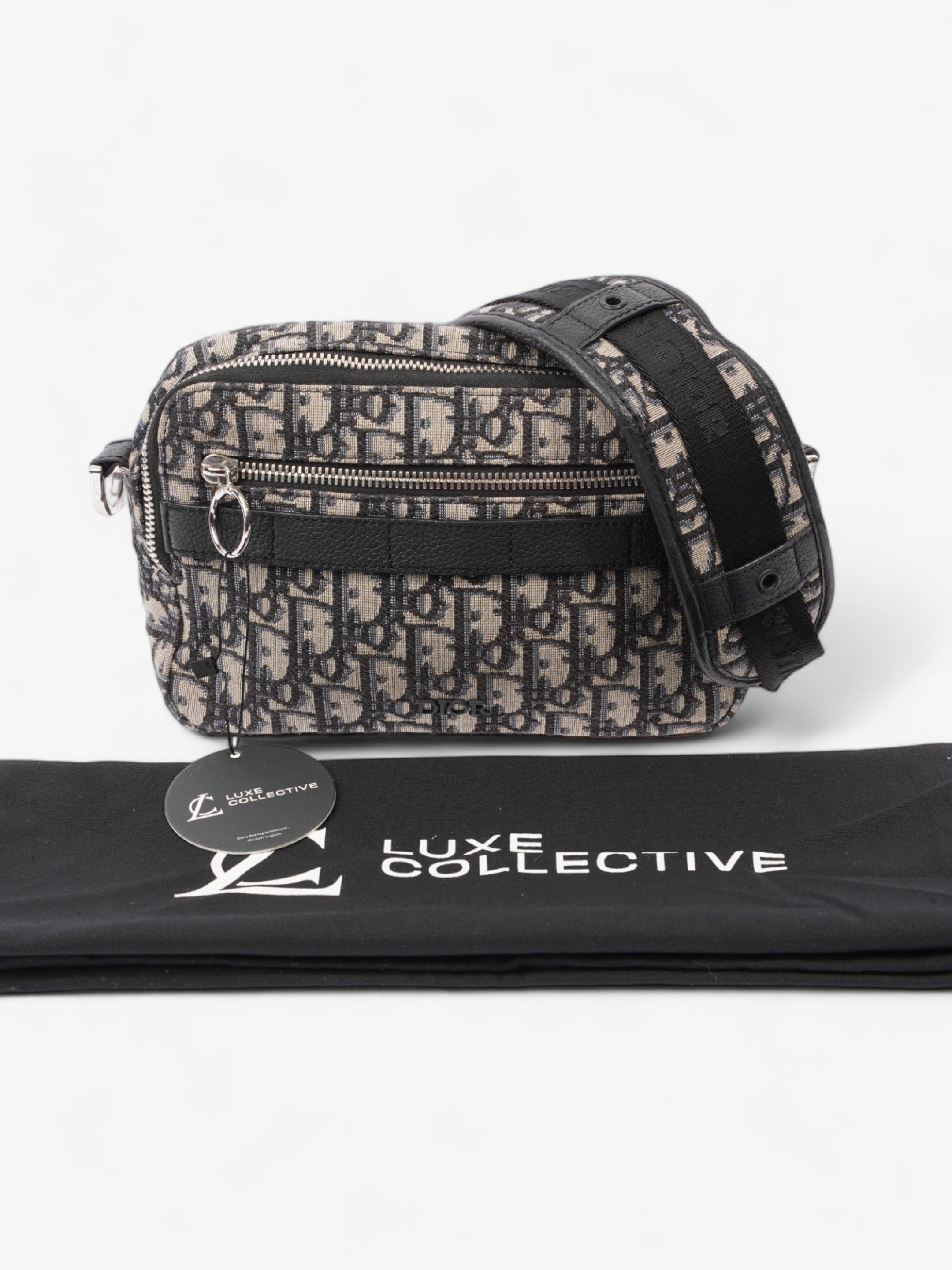 Christian Dior Safari Beige And Black Dior Oblique Canvas