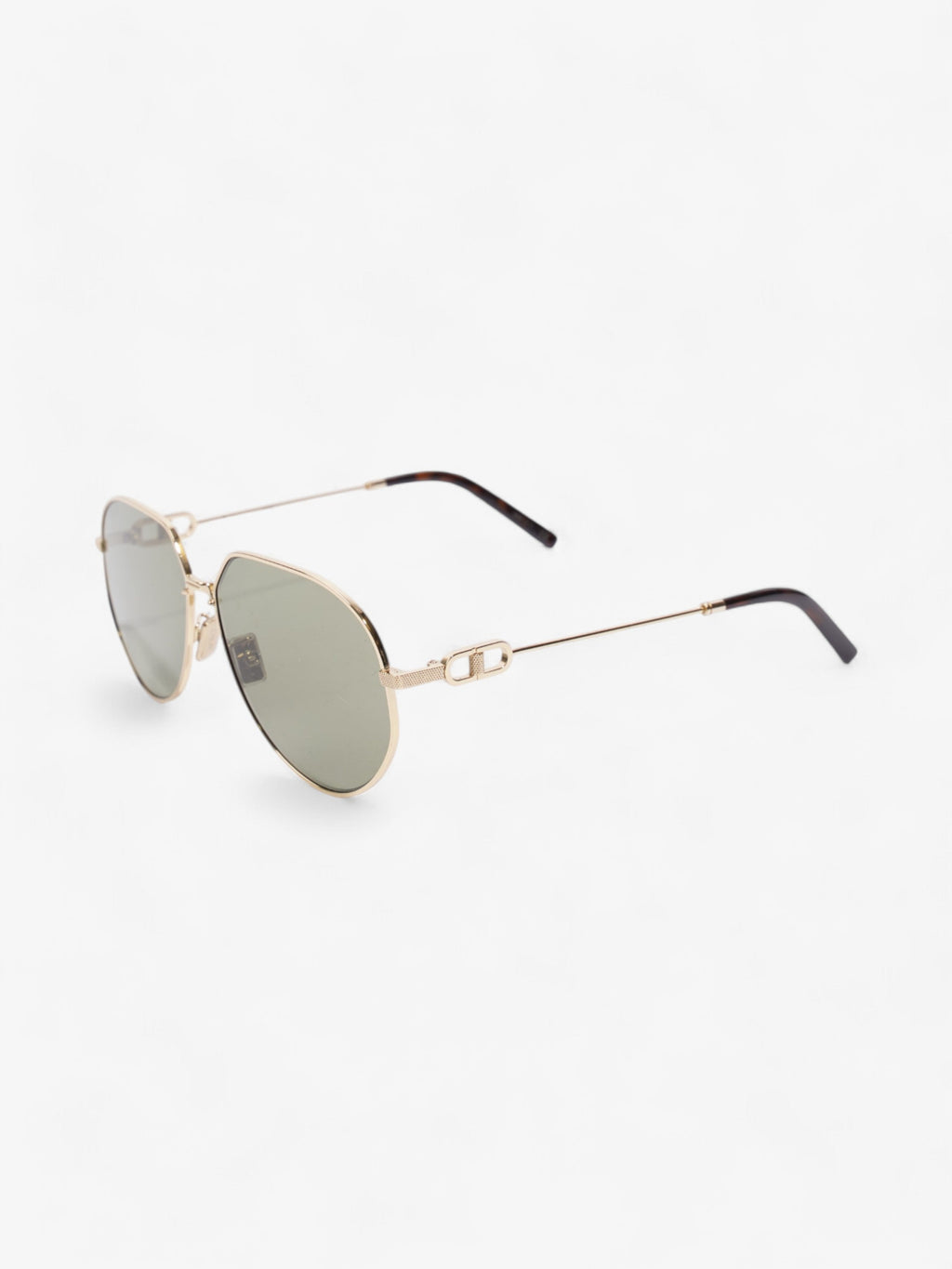 Christian Dior CD Link Sunglasses Gold Acetate 145mm