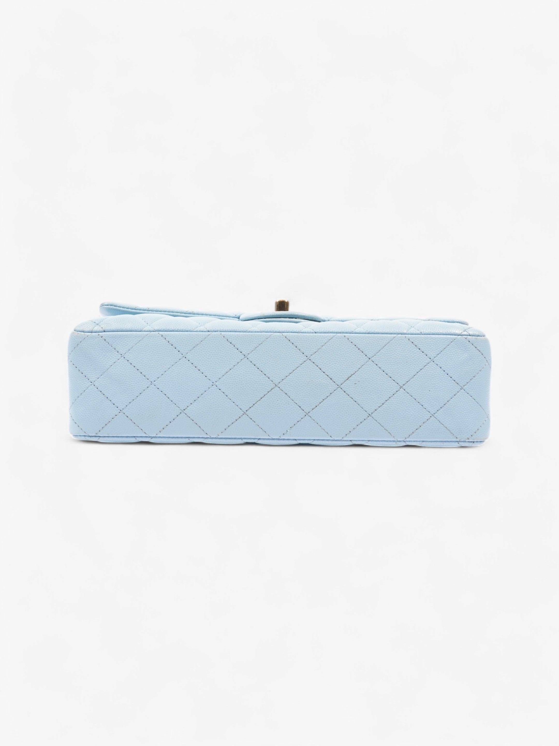 Chanel Classic Double Flap Light Blue Caviar Leather Medium