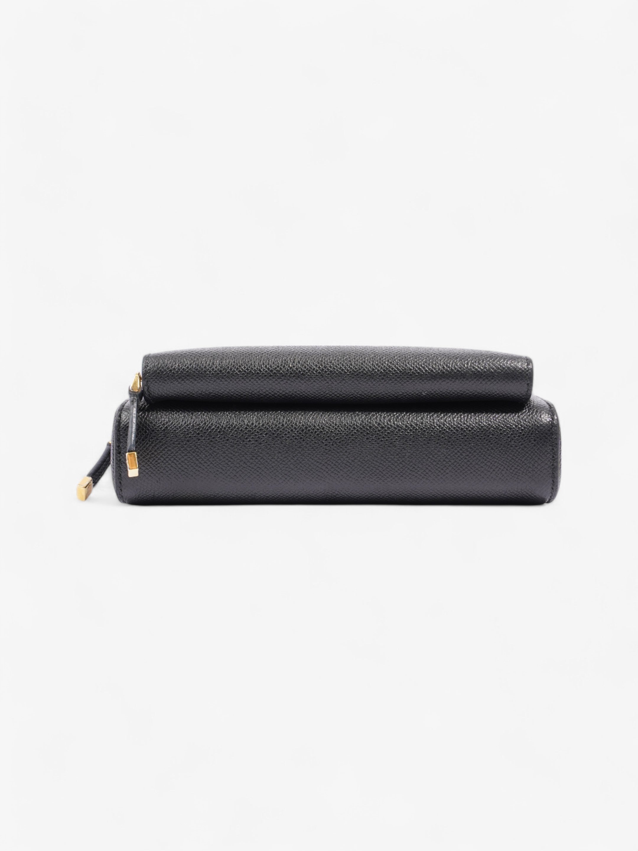 Christian Dior Caro Double Pouch Bag Black Calfskin Leather