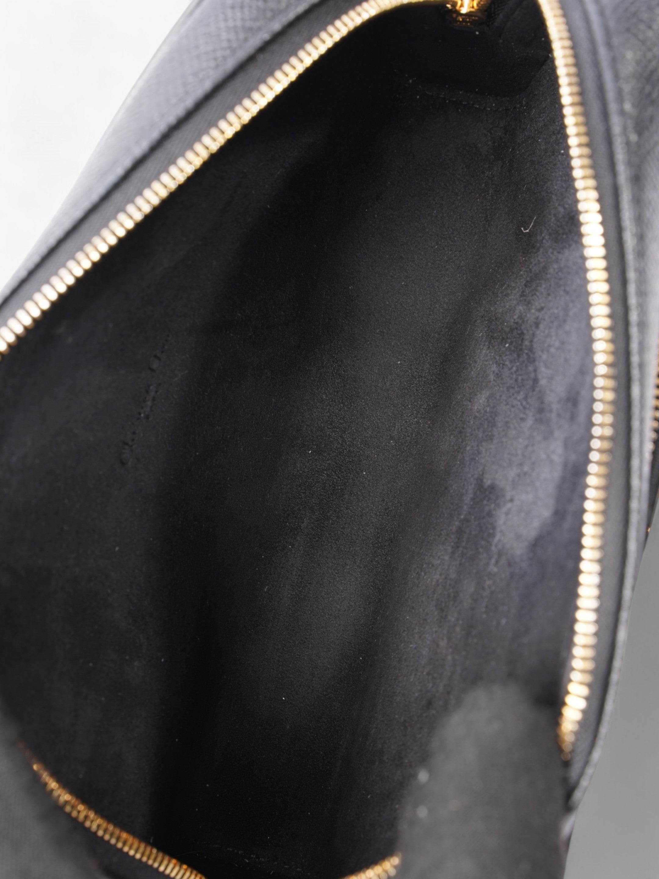 Christian Dior Caro Double Pouch Bag Black Calfskin Leather