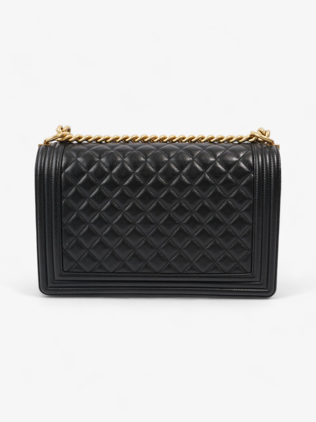 Chanel Boy Bag Black Lambskin Leather New Medium
