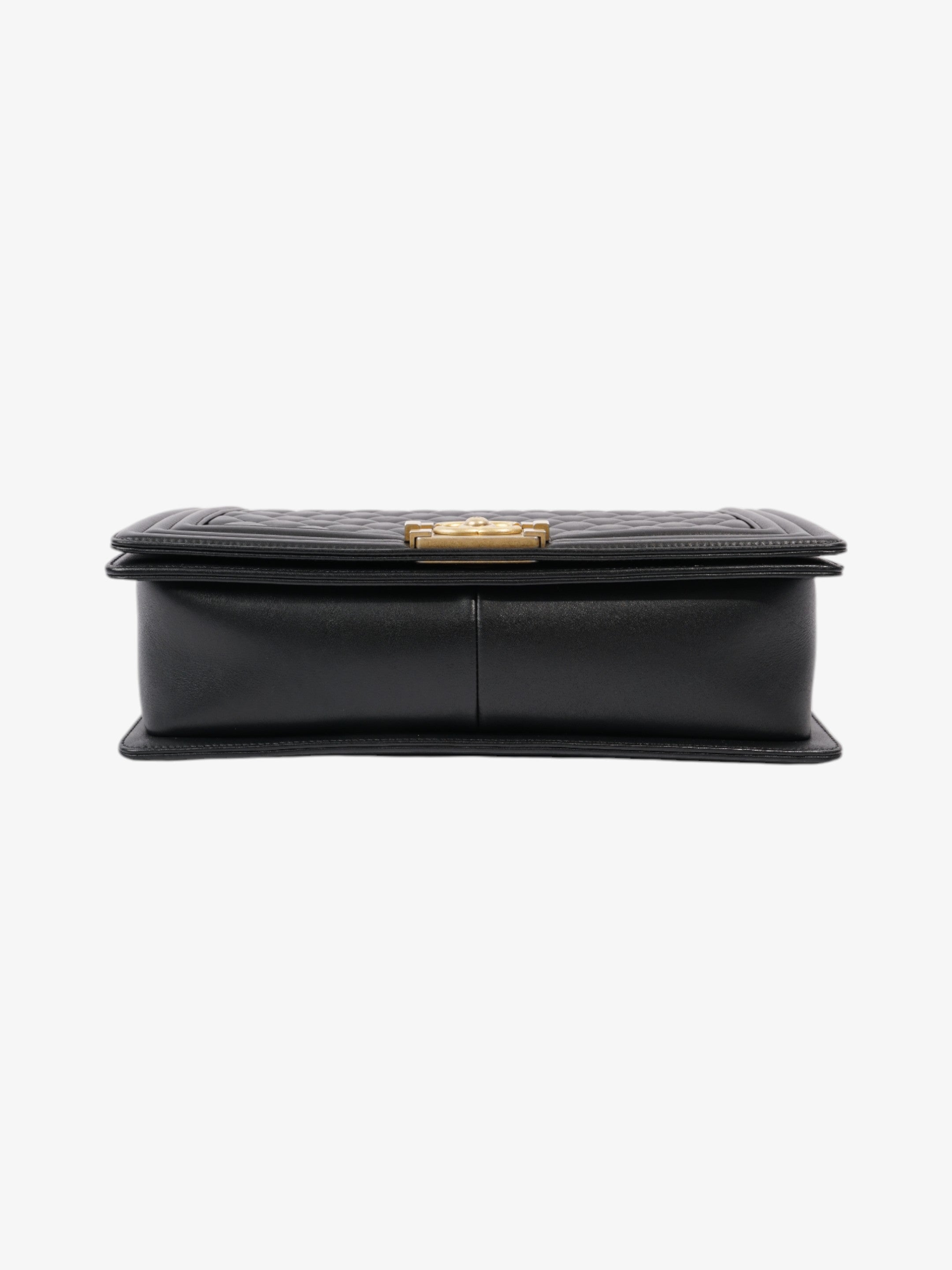 Chanel Boy Bag Black Lambskin Leather New Medium