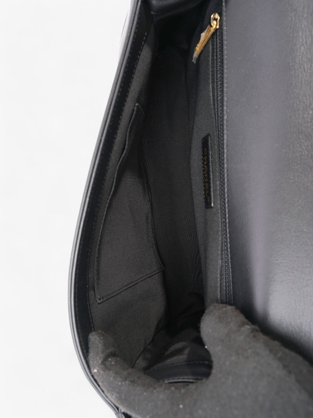 Chanel Boy Bag Black Lambskin Leather New Medium
