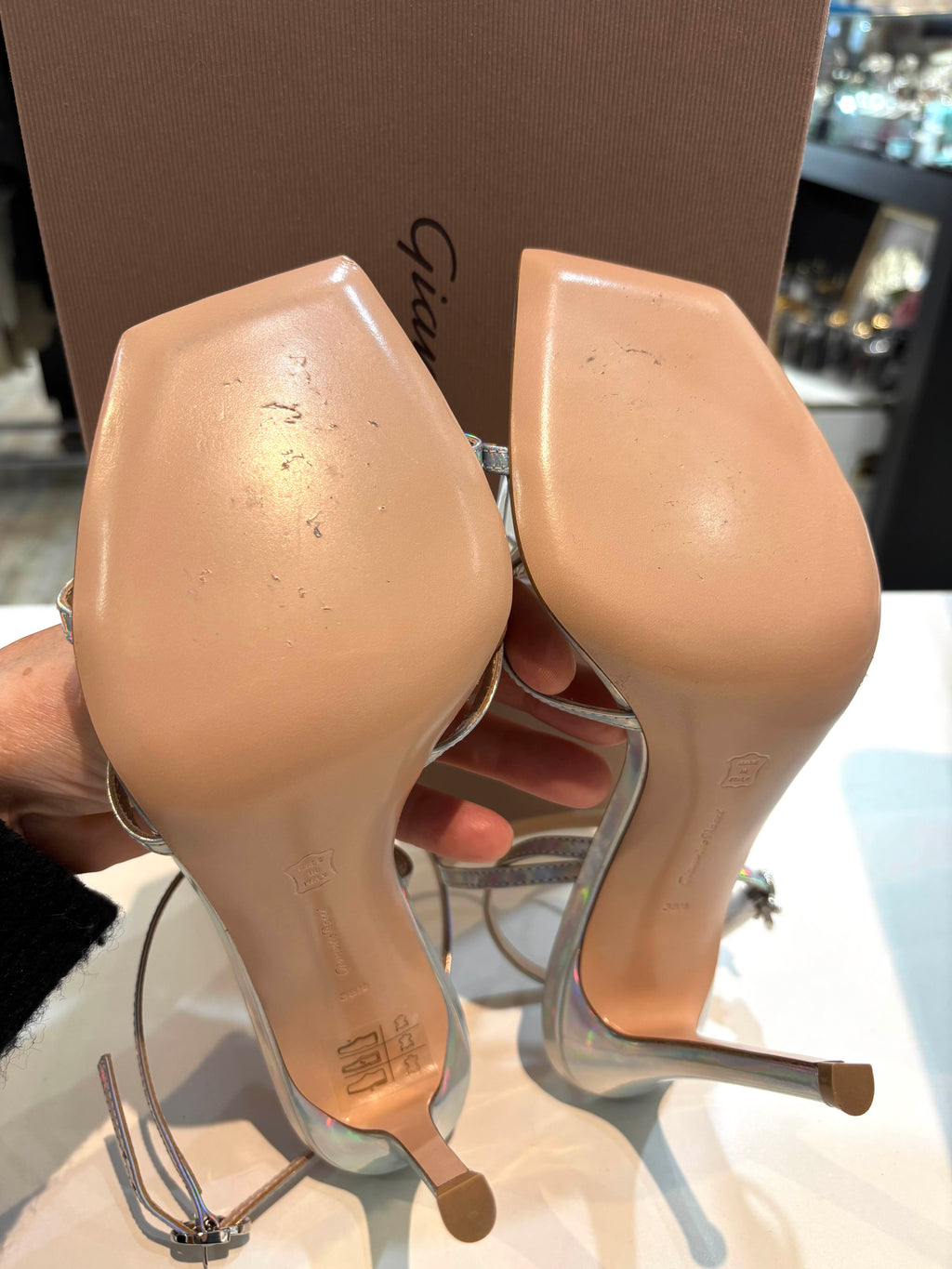 GIANVITO ROSSI JAIPUR 105 EMBELLISHED JEWEL SANDALS
