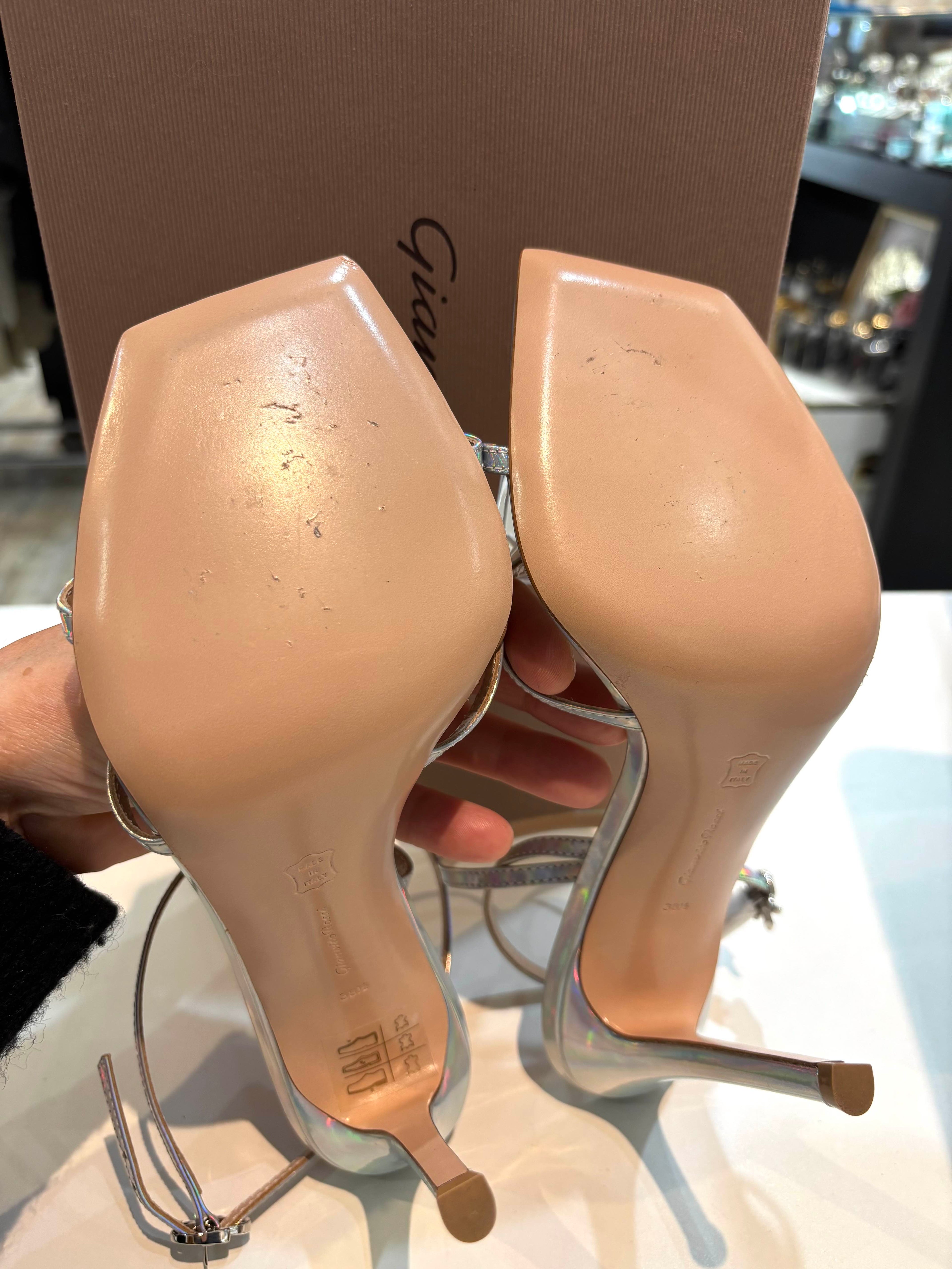 GIANVITO ROSSI JAIPUR 105 EMBELLISHED JEWEL SANDALS