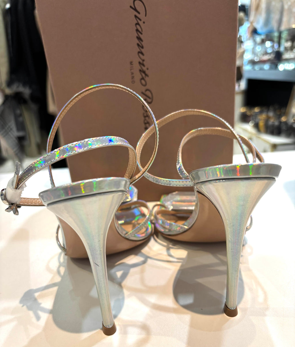 GIANVITO ROSSI JAIPUR 105 EMBELLISHED JEWEL SANDALS