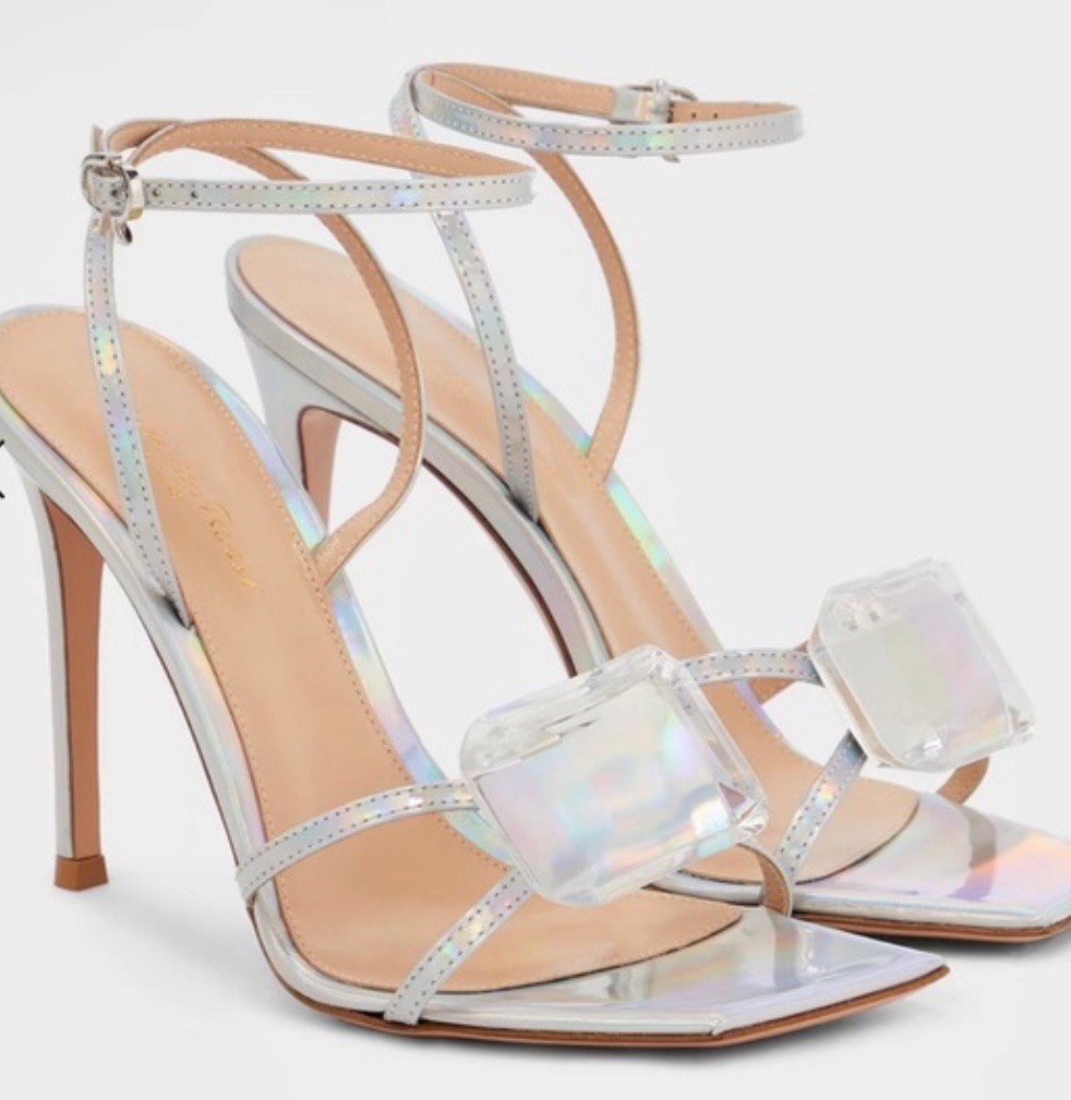 GIANVITO ROSSI JAIPUR 105 EMBELLISHED JEWEL SANDALS