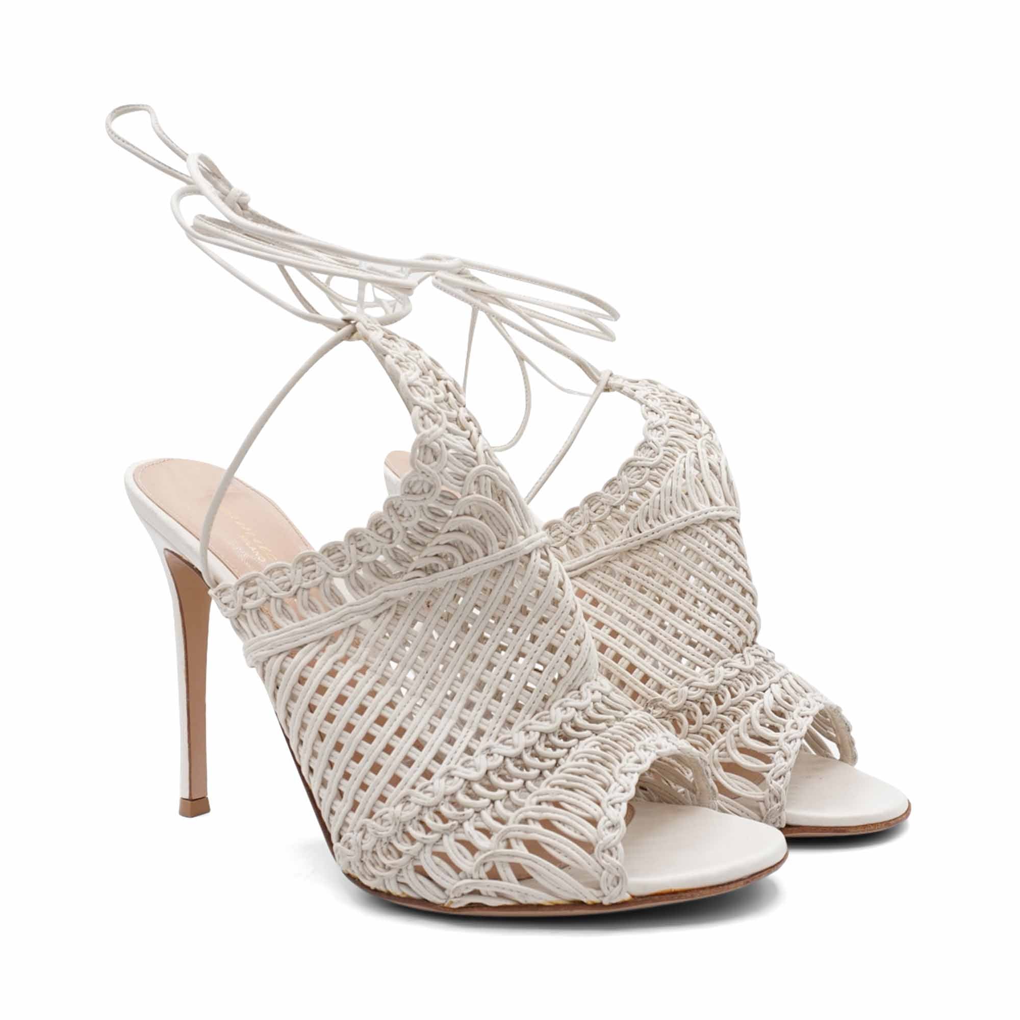 Gianvito Rossi 'Allyson' Woven Sandals - Women's 40