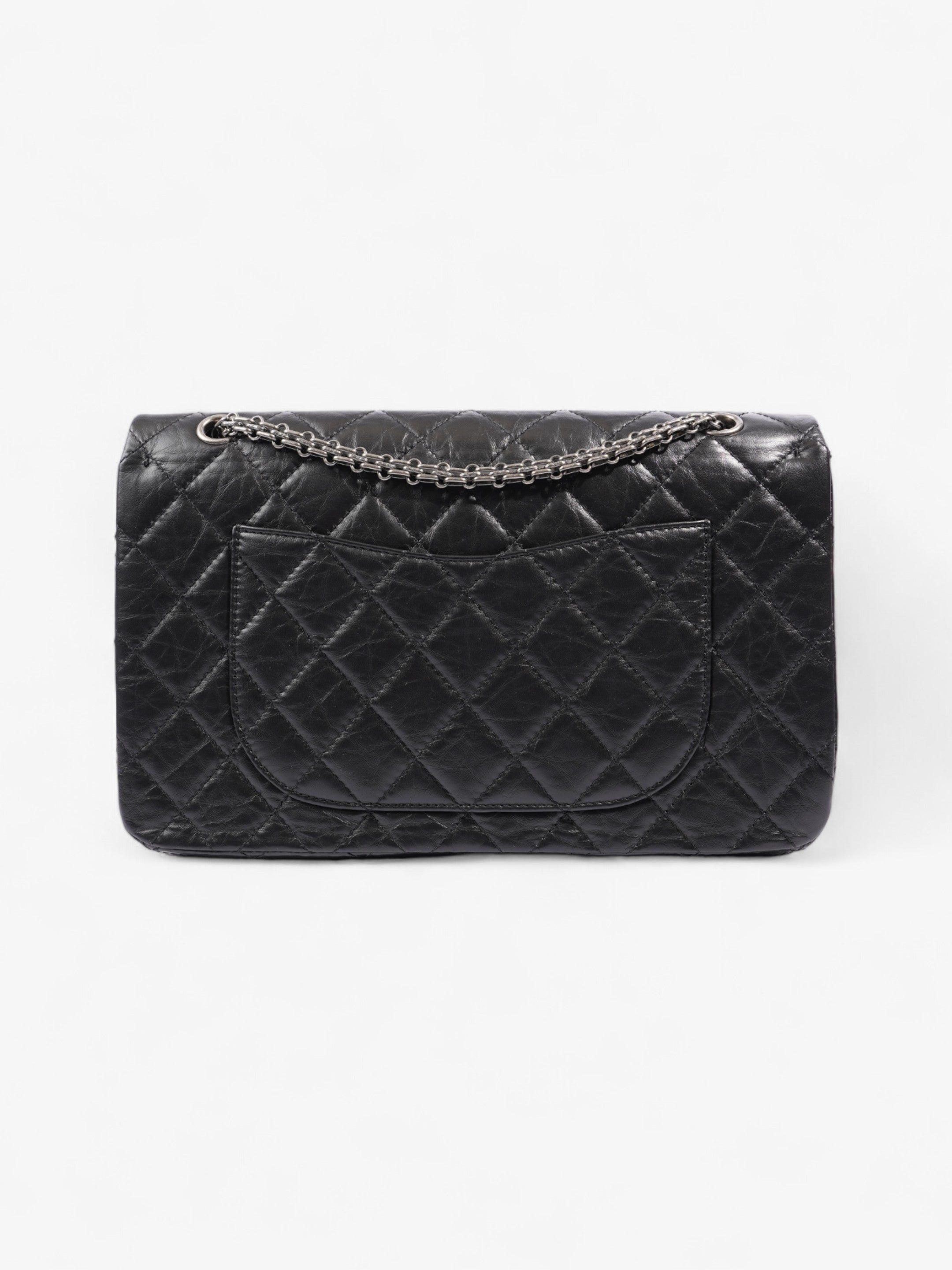 Chanel 2.55 Reissue Black Aged Calfskin Leather Maxi