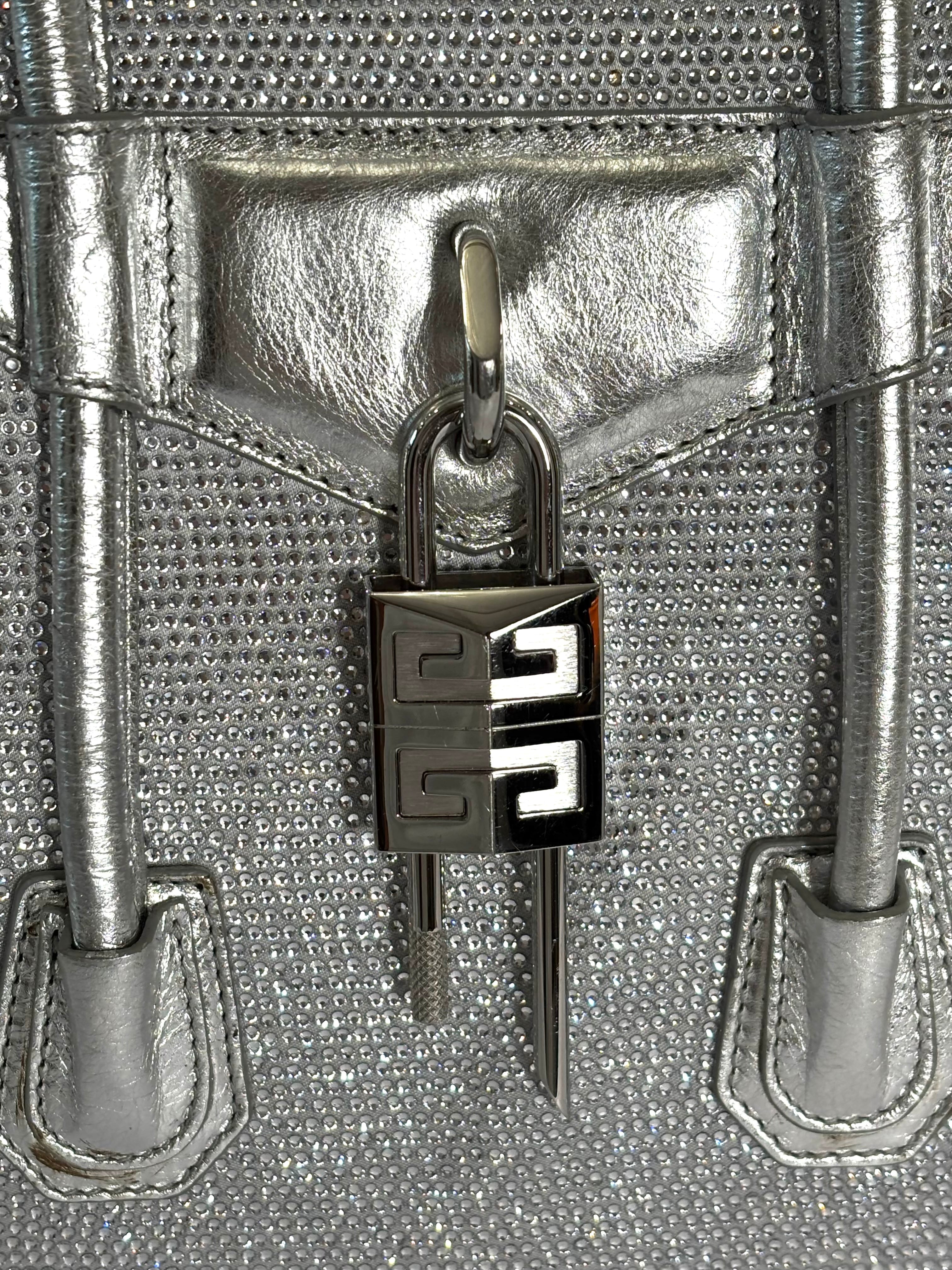 GIVENVHY CRYSTAL EMBELLISHED MINI LOCK ANTIGONA SHOULDER BAG