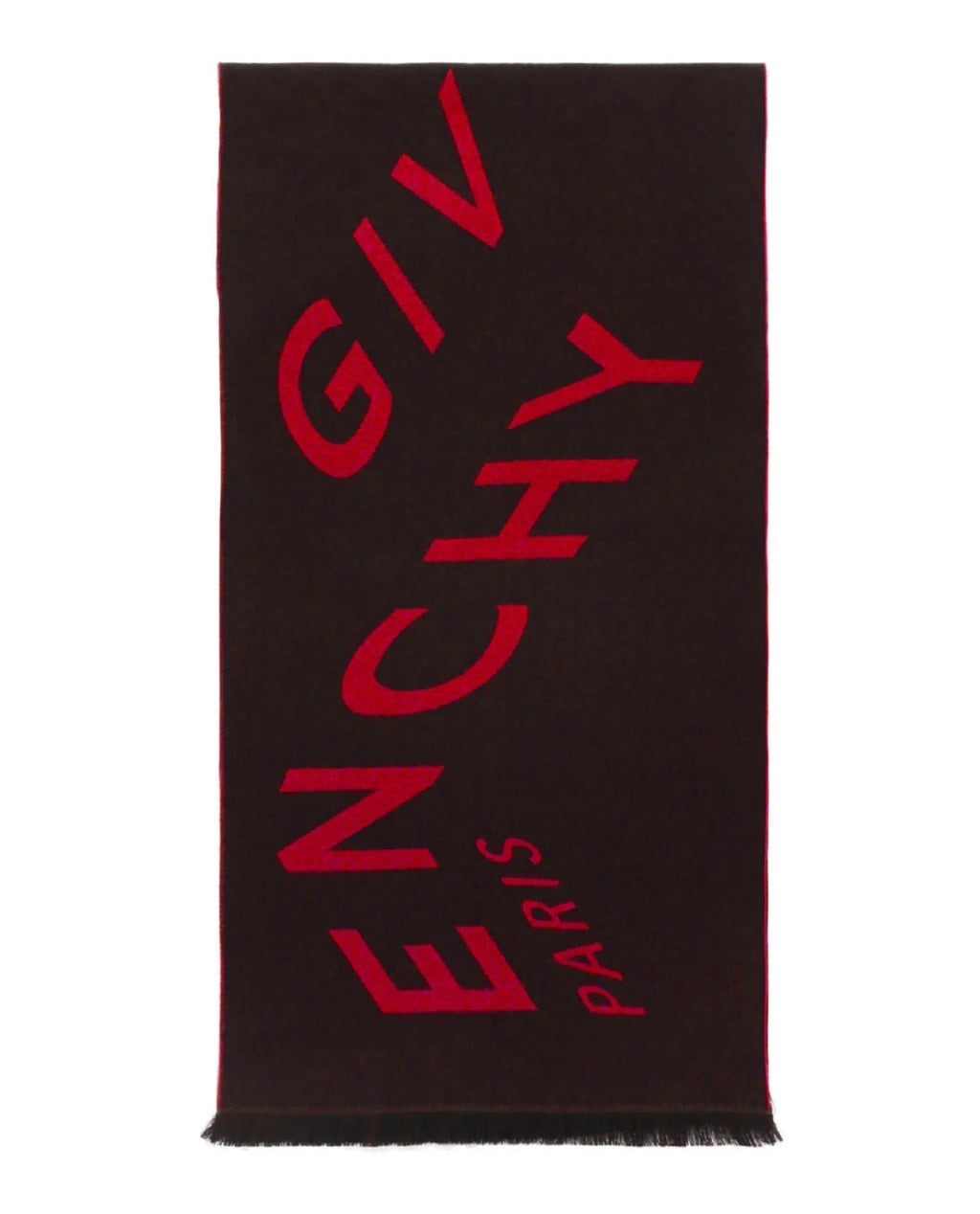 GIVENCHY LOGO REVERSIBLE WOOL BLEND SCARF