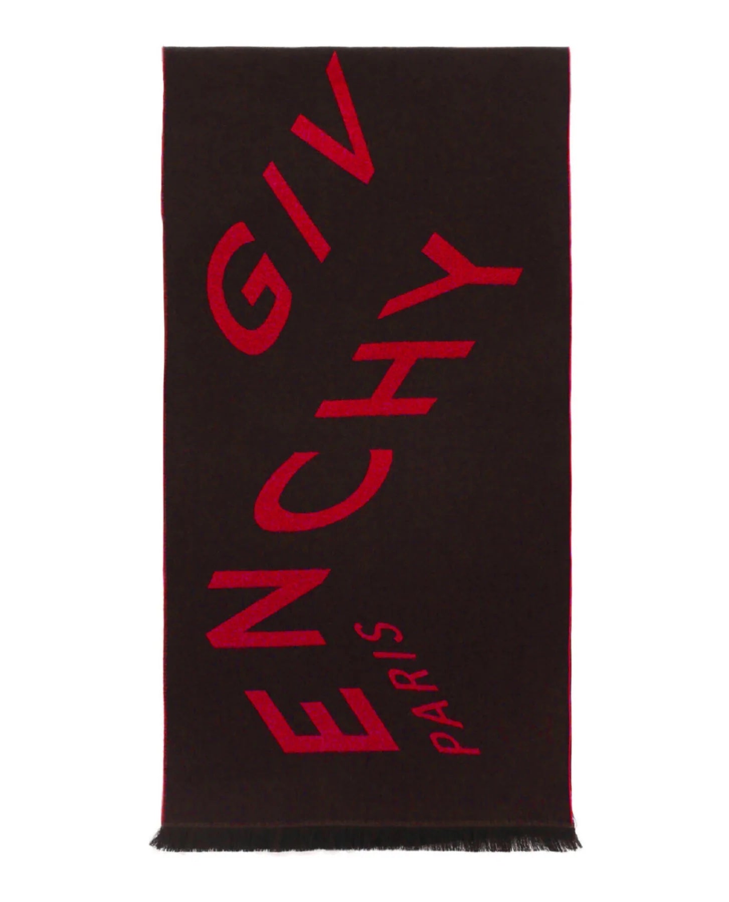 GIVENCHY LOGO REVERSIBLE WOOL BLEND SCARF