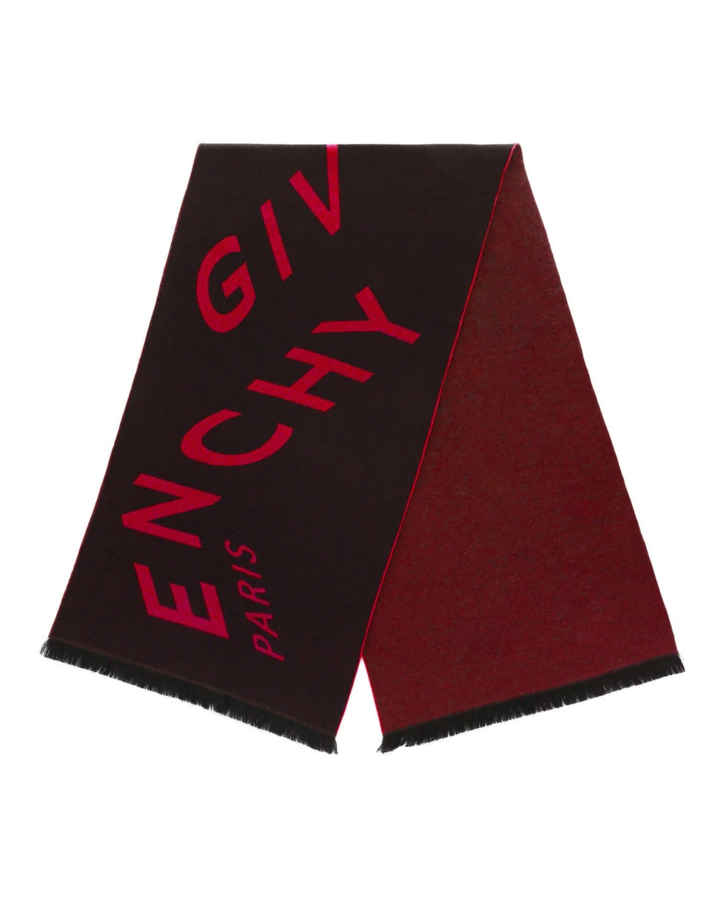GIVENCHY LOGO REVERSIBLE WOOL BLEND SCARF