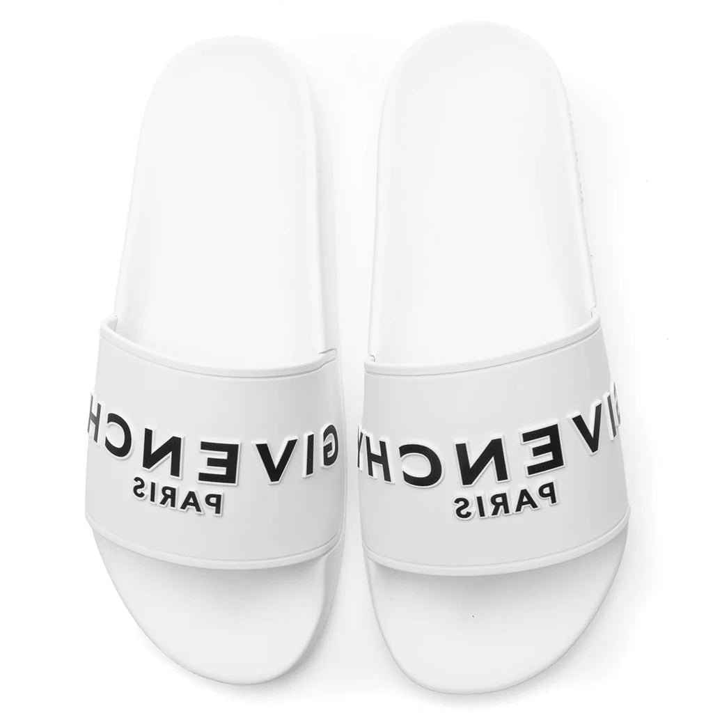GIVENCHY PARIS FLAT SLIDE SANDALS