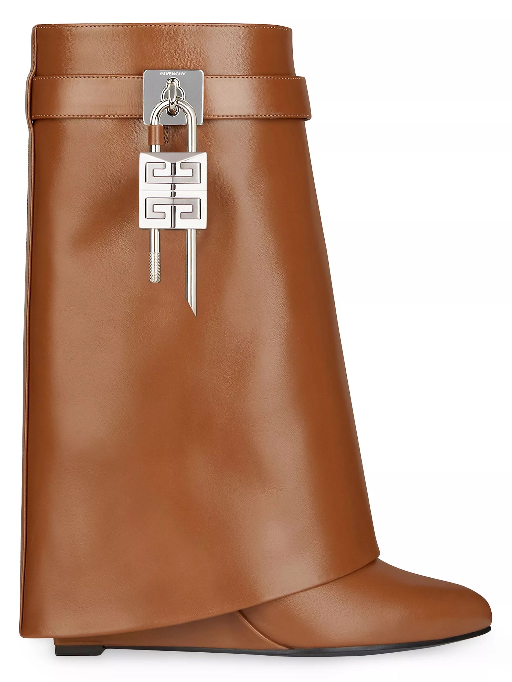 GIVENCHY SHARK LOCK LEATHER BOOTS