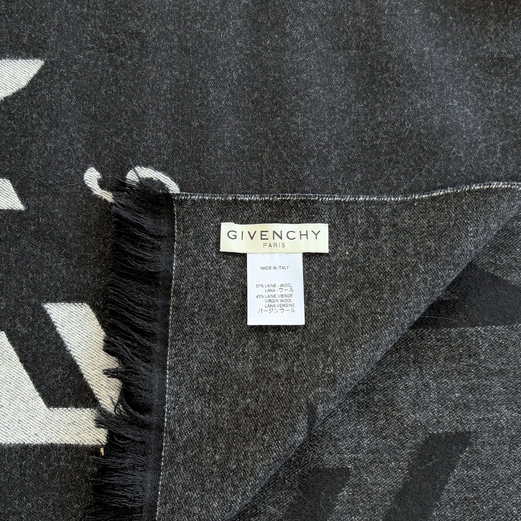 Givenchy Wool Logo Scarf