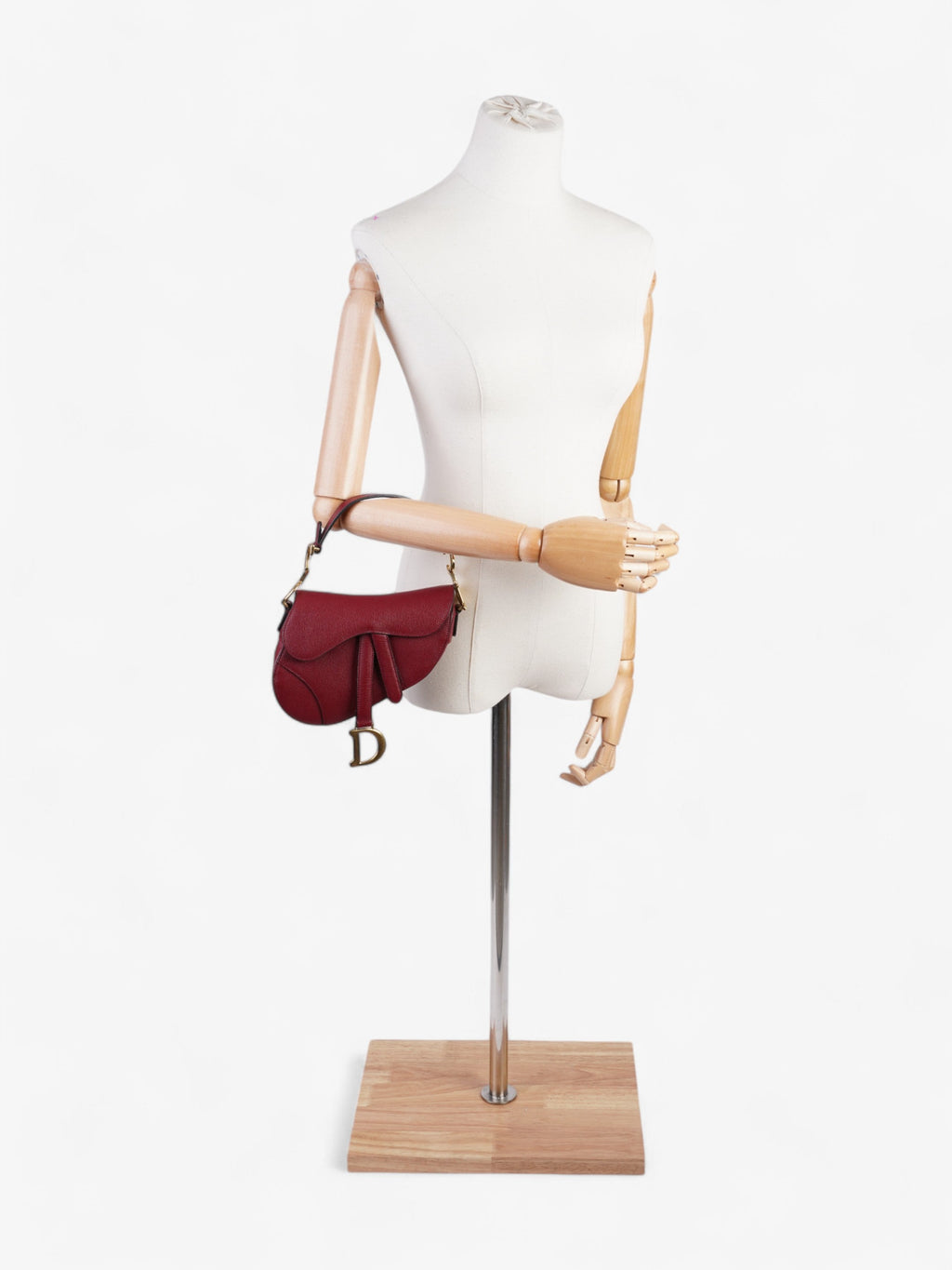 Christian Dior Mini saddle bag Bordeaux Red Calfskin Leather Mini